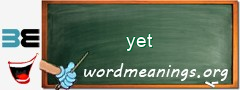 WordMeaning blackboard for yet